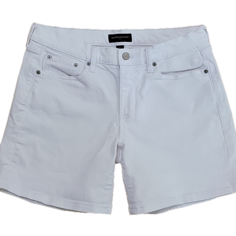 Banana Republic White Denim Jean Shorts Size 27/4 EUC